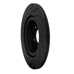 Infiniti QX50 Brake Rotor (1) - Rear Right - R1 Concepts - Drilled & Slotted - Black - `19-`24